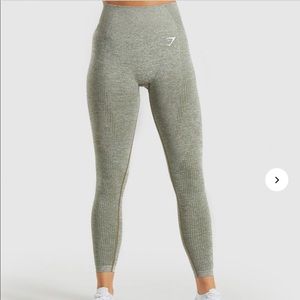 GYMSHARK Vital Seamless Leggings - Khaki Marl